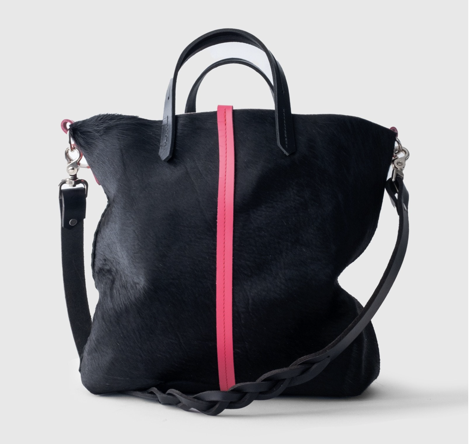 Lover fighter bespoke bag. Black with pink stripe